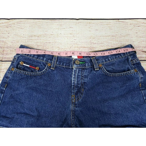 Tommy Jeans Size 9 Kelly Denim Shorts 100% Cotton Med Authentic Wash Juniors Y2K - Picture 7 of 9